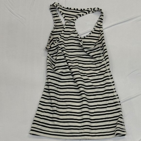 Lululemon Striped Racerback Tank – Black & White – Size 6 - Picture 1 of 2